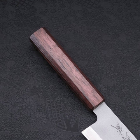 Santoku HAP-40 High Speed Tool Stee Purple Urushi Handle 170mm-Polished-HAP-40-Japanese Handle-[Musashi]-[Japanese-Kitchen-Knives]