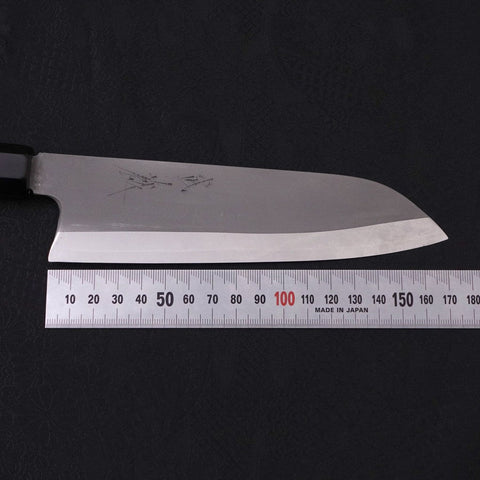 Santoku HAP-40 High Speed Tool Steel Buffalo Ebony Handle 170mm-Polished-HAP-40-Japanese Handle-[Musashi]-[Japanese-Kitchen-Knives]