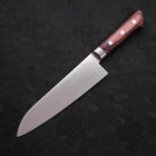 Santoku Molybdenum Polished Western Mahogany Handle 180mm-Polished-Molybdenum-Western Handle-[Musashi]-[Japanese-Kitchen-Knives]