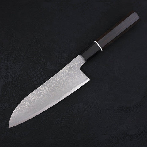 Santoku SG-2 Damascus Buffalo Ebony Handle 165mm-Damascus-SG-2-Japanese Handle-[Musashi]-[Japanese-Kitchen-Knives]