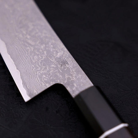 Santoku SG-2 Damascus Buffalo Ebony Handle 165mm-Damascus-SG-2-Japanese Handle-[Musashi]-[Japanese-Kitchen-Knives]