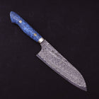 Santoku SG-2 Damascus Turquoise Blue Handle 170mm-SG-2-Damascus-Western Handle-[Musashi]-[Japanese-Kitchen-Knives]