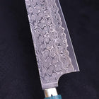 Santoku SG-2 Damascus Turquoise Green Handle 170mm-SG-2-Damascus-Western Handle-[Musashi]-[Japanese-Kitchen-Knives]