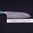 Santoku SG-2 Damascus Turquoise Green Handle 170mm-SG-2-Damascus-Western Handle-[Musashi]-[Japanese-Kitchen-Knives]