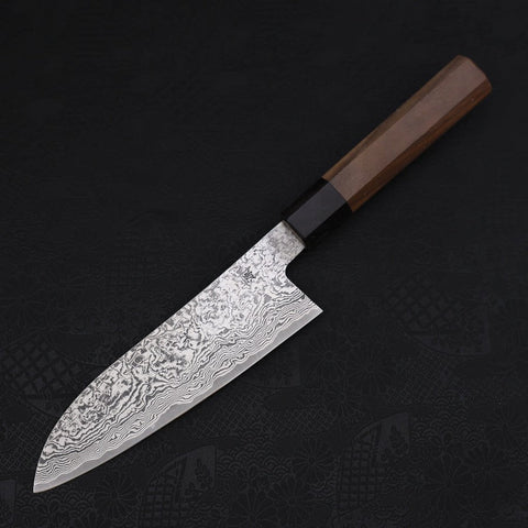 Santoku SG-2 Damascus Walnut Handle 165mm-Damascus-SG-2-Japanese Handle-[Musashi]-[Japanese-Kitchen-Knives]