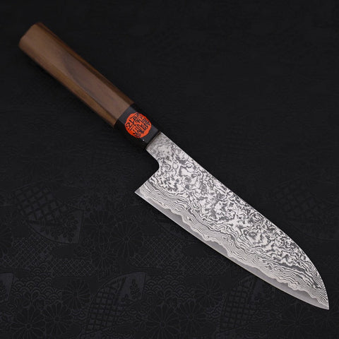 Santoku SG-2 Damascus Walnut Handle 165mm-Damascus-SG-2-Japanese Handle-[Musashi]-[Japanese-Kitchen-Knives]