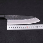 Santoku SG-2 Kurouchi Tsuchime Buffalo Ebony Handle 170mm-SG-2-Kurouchi-Japanese Handle-[Musashi]-[Japanese-Kitchen-Knives]