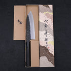 Santoku SG-2 Kurouchi Tsuchime Buffalo Ebony Handle 170mm-SG-2-Kurouchi-Japanese Handle-[Musashi]-[Japanese-Kitchen-Knives]