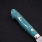 Santoku SG-2 Tsuchime Turquoise Green Handle 170mm-SG-2-Tsuchime-Western Handle-[Musashi]-[Japanese-Kitchen-Knives]