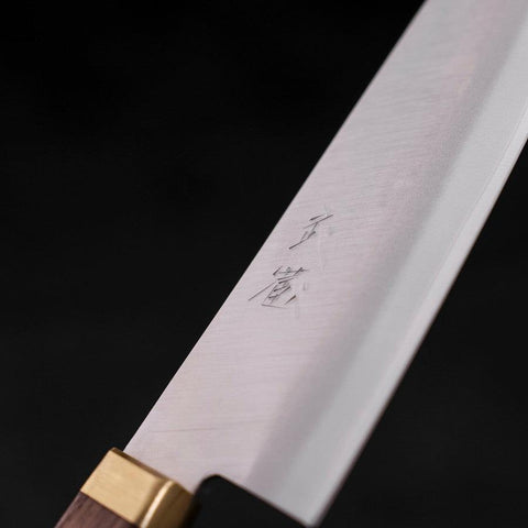 Santoku SK Steel Polished Western Walnut Handle 165mm-Polished-SK Steel-Western Handle-[Musashi]-[Japanese-Kitchen-Knives]