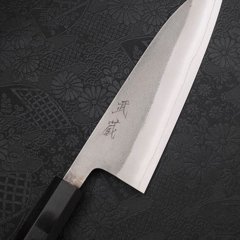 Santoku SKD11 Nashiji Ebony Handle 165mm-SKD11-Nashiji-Japanese Handle-[Musashi]-[Japanese-Kitchen-Knives]