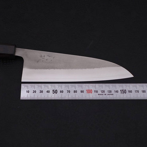 Santoku SKD11 Nashiji Ebony Handle 165mm-SKD11-Nashiji-Japanese Handle-[Musashi]-[Japanese-Kitchen-Knives]