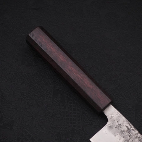 Santoku SLD Nashiji Washi Purple Urushi Handle 165mm-SLD-Nashiji Washi-Japanese Handle-[Musashi]-[Japanese-Kitchen-Knives]