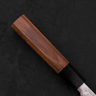 Santoku SLD Wave Nickel Damascus Buffalo Teak Handle 165mm-SLD-Damascus-Japanese Handle-[Musashi]-[Japanese-Kitchen-Knives]