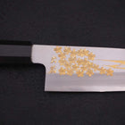 Santoku Silver Steel #3 Kasumi Chokin Sakura Fuji Buffalo Ebony Handle 180mm-Silver steel #3-Kasumi-Japanese Handle-[Musashi]-[Japanese-Kitchen-Knives]