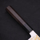 Santoku Silver Steel #3 Kasumi Chokin Sakura Fuji Buffalo Ebony Handle 180mm-Silver steel #3-Kasumi-Japanese Handle-[Musashi]-[Japanese-Kitchen-Knives]