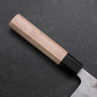 Santoku Silver Steel #3 Nashiji Buffalo Magnolia Handle 165mm-Silver steel #3-Nashiji-Japanese Handle-[Musashi]-[Japanese-Kitchen-Knives]