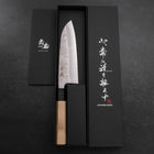 Santoku Silver Steel #3 Nashiji Buffalo Magnolia Handle 165mm-Silver steel #3-Nashiji-Japanese Handle-[Musashi]-[Japanese-Kitchen-Knives]