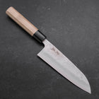 Santoku Silver Steel #3 Nashiji Buffalo Magnolia Handle 165mm-Silver steel #3-Nashiji-Japanese Handle-[Musashi]-[Japanese-Kitchen-Knives]