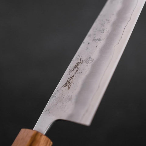 Santoku Silver Steel #3 Nashiji Oak Handle 165mm-Silver steel #3-Nashiji-Japanese Handle-[Musashi]-[Japanese-Kitchen-Knives]