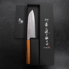 Santoku Silver Steel #3 Nashiji Oak Handle 165mm-Silver steel #3-Nashiji-Japanese Handle-[Musashi]-[Japanese-Kitchen-Knives]