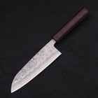 Santoku Silver Steel #3 Nashiji Purple Urushi Handle 165mm-Silver steel #3-Nashiji-Japanese Handle-[Musashi]-[Japanese-Kitchen-Knives]