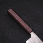 Santoku Silver Steel #3 Nashiji Purple Urushi Handle 165mm-Silver steel #3-Nashiji-Japanese Handle-[Musashi]-[Japanese-Kitchen-Knives]