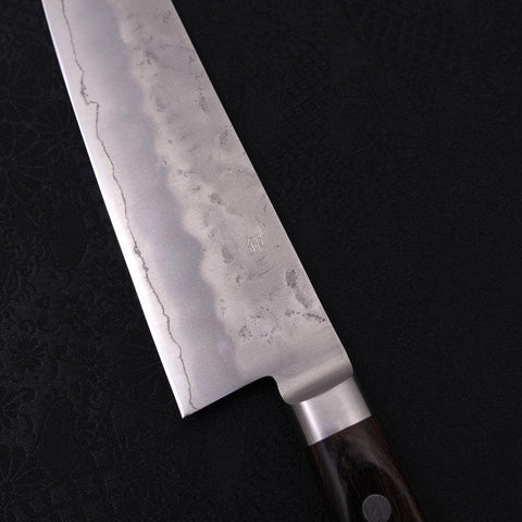 Santoku Silver Steel #3 Nashiji Western Handle 180mm-Silver steel #3-Nashiji-Western Handle-[Musashi]-[Japanese-Kitchen-Knives]