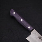 Santoku Silver Steel #3 Nashiji Western Purple Handle 180mm-Silver steel #3-Nashiji-Western Handle-[Musashi]-[Japanese-Kitchen-Knives]