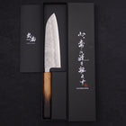 Santoku Silver Steel #3 Nashiji Yaki Urushi Handle 165mm-Silver steel #3-Nashiji-Japanese Handle-[Musashi]-[Japanese-Kitchen-Knives]