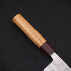 Santoku Silver Steel #3 Nashiji Zelkova Handle 165mm-Silver steel #3-Nashiji-Japanese Handle-[Musashi]-[Japanese-Kitchen-Knives]