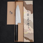 Santoku Silver Steel #3 Nickel Damascus Buffalo Ebony Handle 165mm-Silver steel #3-Damascus-Japanese Handle-[Musashi]-[Japanese-Kitchen-Knives]