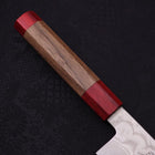 Santoku Silver Steel #3 Nickel Damascus Walnut Red Handle 165mm-Silver steel #3-Damascus-Japanese Handle-[Musashi]-[Japanese-Kitchen-Knives]