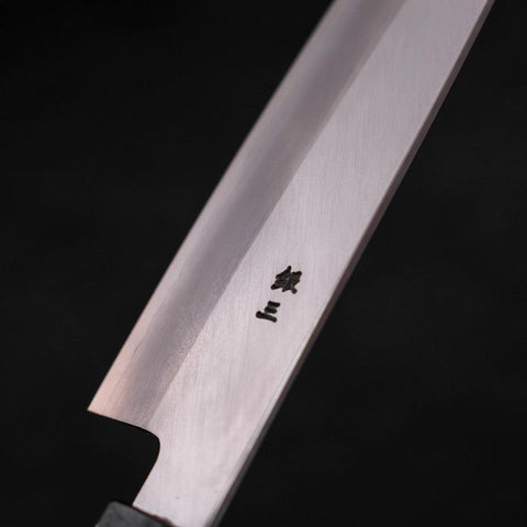 Santoku Silver Steel #3 Polished Black Ishime Urushi Handle 165mm-Silver steel #3-Polished-Japanese Handle-[Musashi]-[Japanese-Kitchen-Knives]