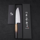 Santoku Silver Steel #3 Polished Yaki Urushi Handle 165mm-Silver steel #3-Polished-Japanese Handle-[Musashi]-[Japanese-Kitchen-Knives]