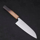 Santoku Silver Steel #3 Polished Yaki Urushi Handle 165mm-Silver steel #3-Polished-Japanese Handle-[Musashi]-[Japanese-Kitchen-Knives]