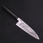 Santoku Single White steel #2 Kasumi Chokin Tiger Buffalo Ebony Handle 180mm-White steel #2-Kasumi-Japanese Handle-[Musashi]-[Japanese-Kitchen-Knives]