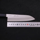 Santoku Stainless Clad Blue Super Polished Dark Blue Handle 140mm-Blue Super-Polished-Japanese Handle-[Musashi]-[Japanese-Kitchen-Knives]