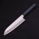 Santoku Stainless Clad Blue Super Polished Dark Blue Handle 180mm-Blue Super-Polished-Japanese Handle-[Musashi]-[Japanese-Kitchen-Knives]