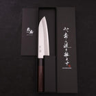 Santoku Stainless Clad Blue Super Polished Shitan Handle 170mm-Blue Super-Polished-Japanese Handle-[Musashi]-[Japanese-Kitchen-Knives]