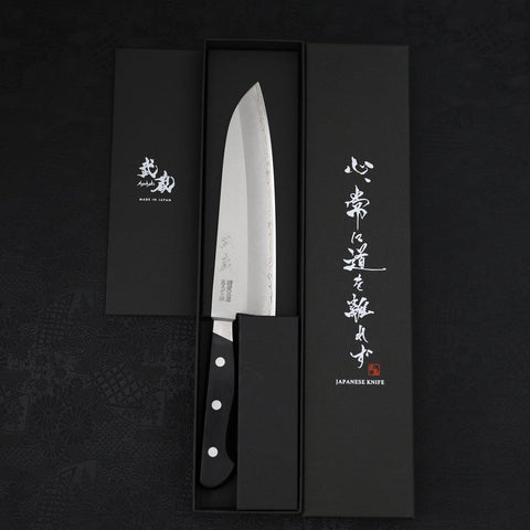 Santoku Sweden Stainless Steel Polished Western Handle 180mm-Polished-Western Handle-[Musashi]-[Japanese-Kitchen-Knives]