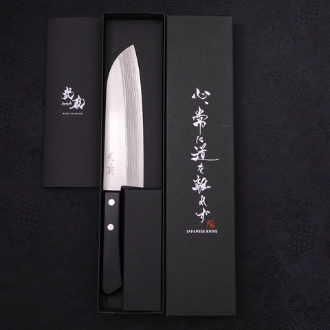 Santoku VG-1 Damascus Western Handle 170mm-VG-1-Damascus-Western Handle-[Musashi]-[Japanese-Kitchen-Knives]