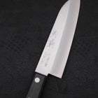 Santoku VG-1 Polished Western Black Handle 140mm-Polished-VG-1-Western Handle-[Musashi]-[Japanese-Kitchen-Knives]