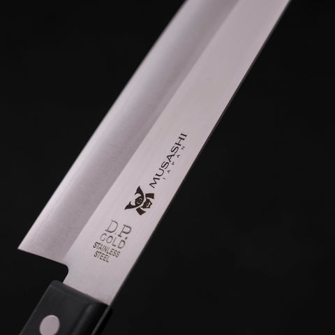 Santoku VG-1 Polished Western Black Handle 165mm Limited-Polished-VG-1-Western Handle-[Musashi]-[Japanese-Kitchen-Knives]