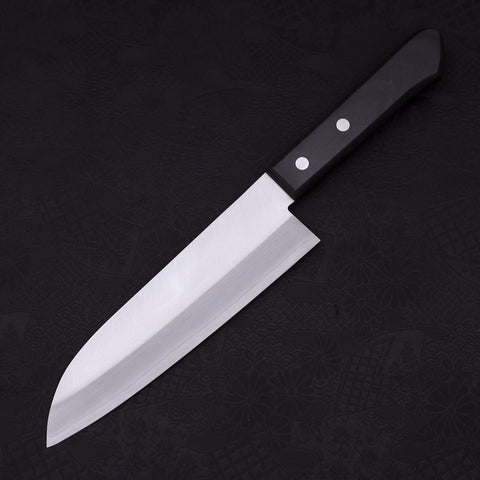 Santoku VG-1 Polished Western Black Handle 165mm-Polished-VG-1-Western Handle-[Musashi]-[Japanese-Kitchen-Knives]