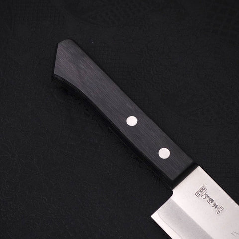 Santoku VG-1 Polished Western Black Handle 165mm-Polished-VG-1-Western Handle-[Musashi]-[Japanese-Kitchen-Knives]