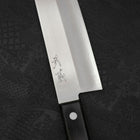 Santoku VG-1 Polished Western Black Handle 170mm (Tsuba Nashi)-Polished-VG-1-Western Handle-[Musashi]-[Japanese-Kitchen-Knives]