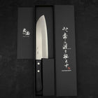 Santoku VG-1 Polished Western Black Handle 170mm (Tsuba Nashi)-Polished-VG-1-Western Handle-[Musashi]-[Japanese-Kitchen-Knives]