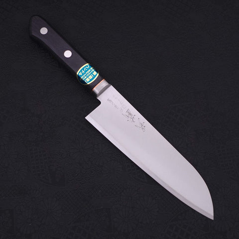 Santoku VG-1 Polished Western Copper Handle 165mm-Polished-VG-1-Western Handle-[Musashi]-[Japanese-Kitchen-Knives]