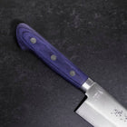 Santoku VG-1 Polished Western Mahogany Blue Handle 170mm-Polished-VG-1-Western Handle-[Musashi]-[Japanese-Kitchen-Knives]